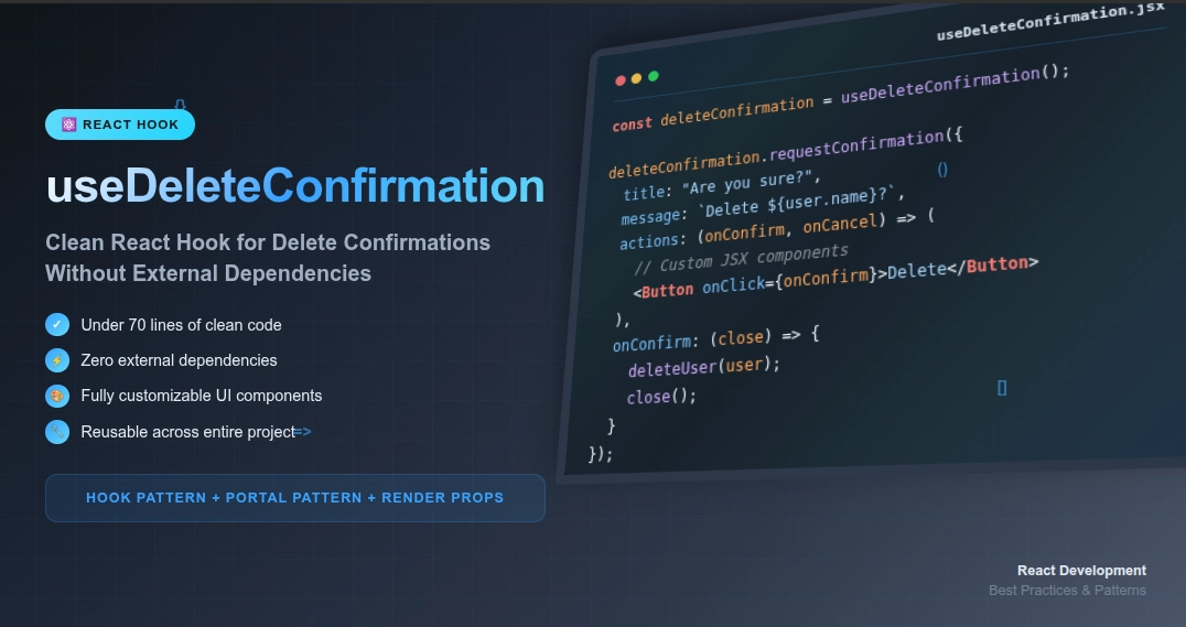A Custom Reusable Delete Confirmation Modal Hook in React