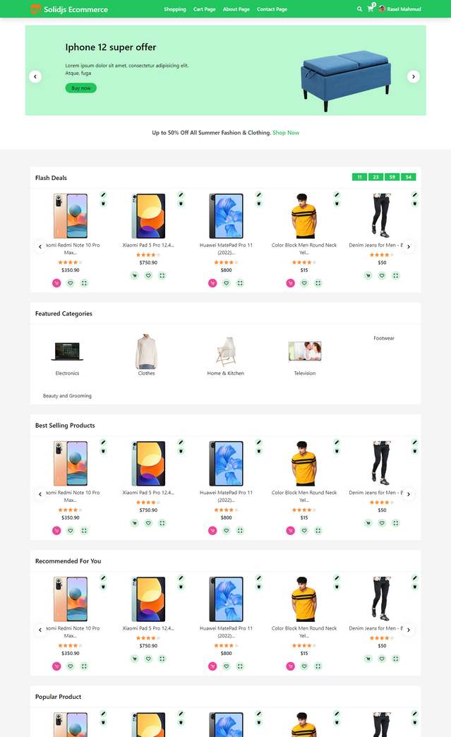Solidjs Simple Ecommerce Solidjs Simple Ecommerce